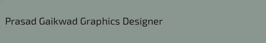 Prasad Gaikwad Graphics Designer